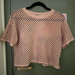 Net crop top.